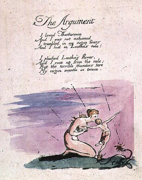 El Argumento, de Visión de las Hijas de Albión, 1793 de William Blake