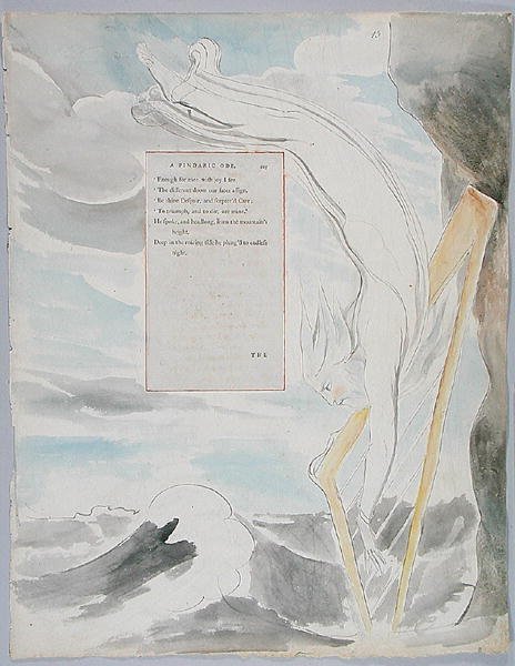 El Bardo, diseño 65 de Los Poemas de Thomas Gray, 1797-98 de William Blake