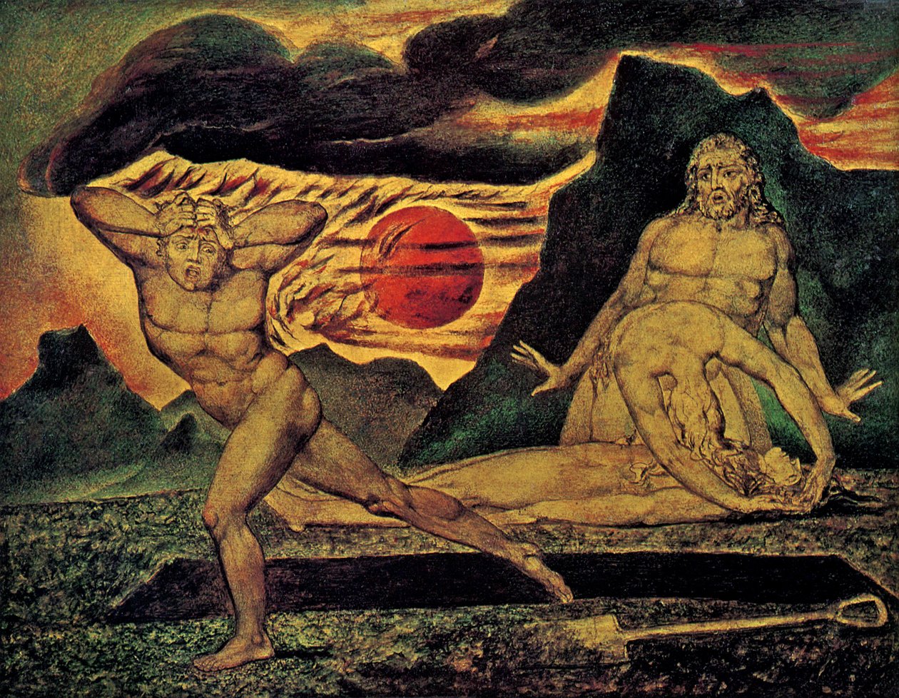 El cuerpo de Abel encontrado por Adán y Eva de William Blake