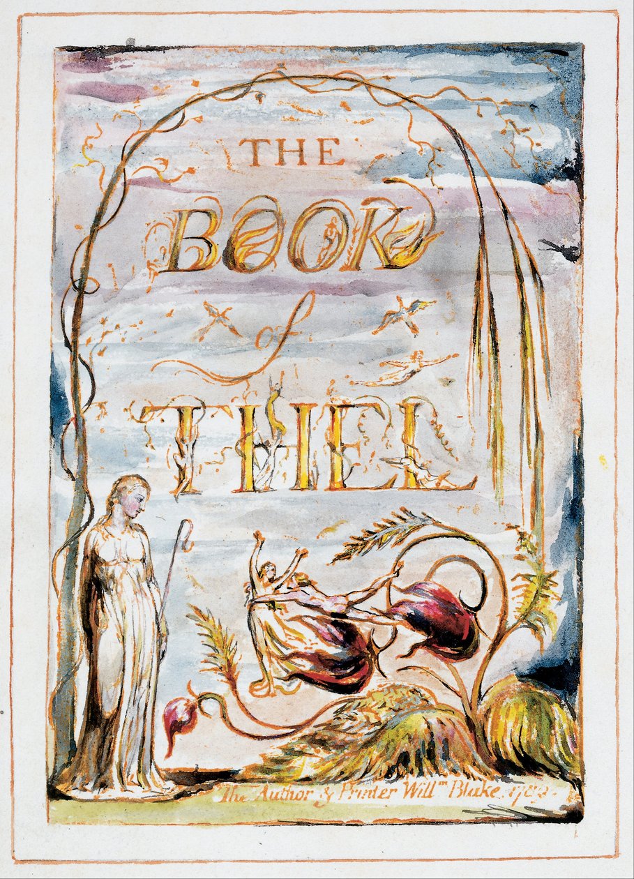 El Libro de Thel (portada) de William Blake