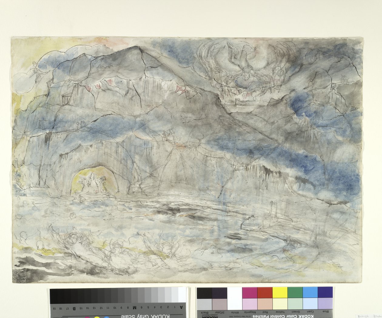 El Círculo de los Glotones, con Cerbero, ilustración de la Divina Comedia de Dante Alighieri, 1824-27 de William Blake