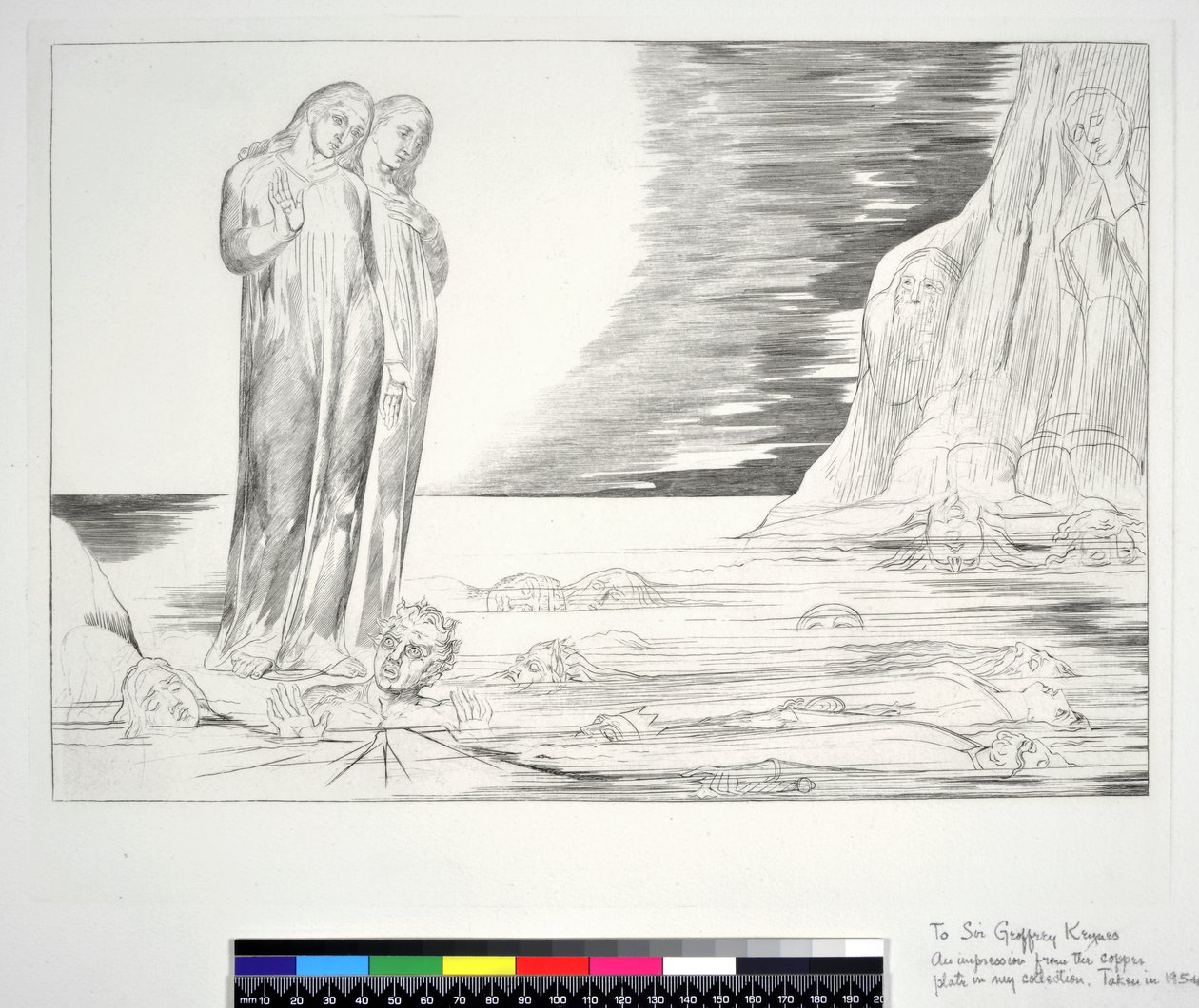 El círculo de los traidores: el pie de Dante golpeando a Bocca degli Abbate, Infierno, Canto XXXII, ilustración de la 
