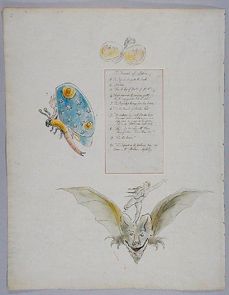 El Descenso de Odín, diseño 78 de Los Poemas de Thomas Gray, 1797-98 de William Blake