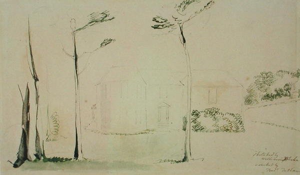 La Fachada de la Casa de Hayley en Eartham, 1801 de William Blake