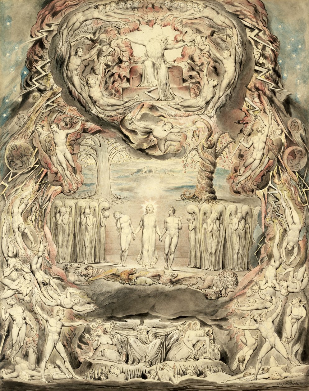 La caída del hombre de William Blake