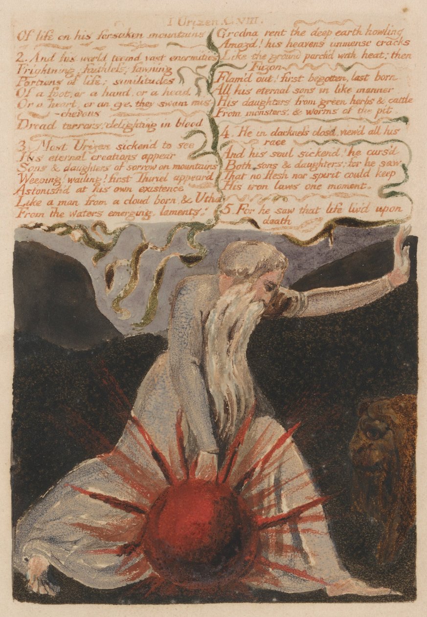 El Primer Libro de Urizen, Copia Bentley A de William Blake