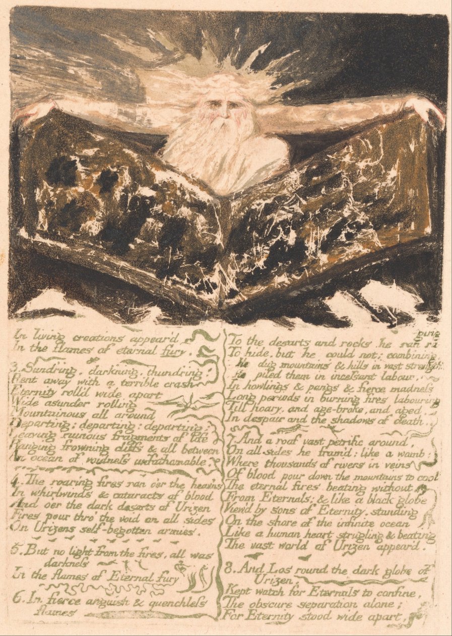 El Primer Libro de Urizen, Placa 6, En las creaciones vivientes aparecieron . . . . (Bentley 5) de William Blake