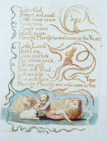 The Little Girl, placa 26 de Canciones de Inocencia, 1789 de William Blake