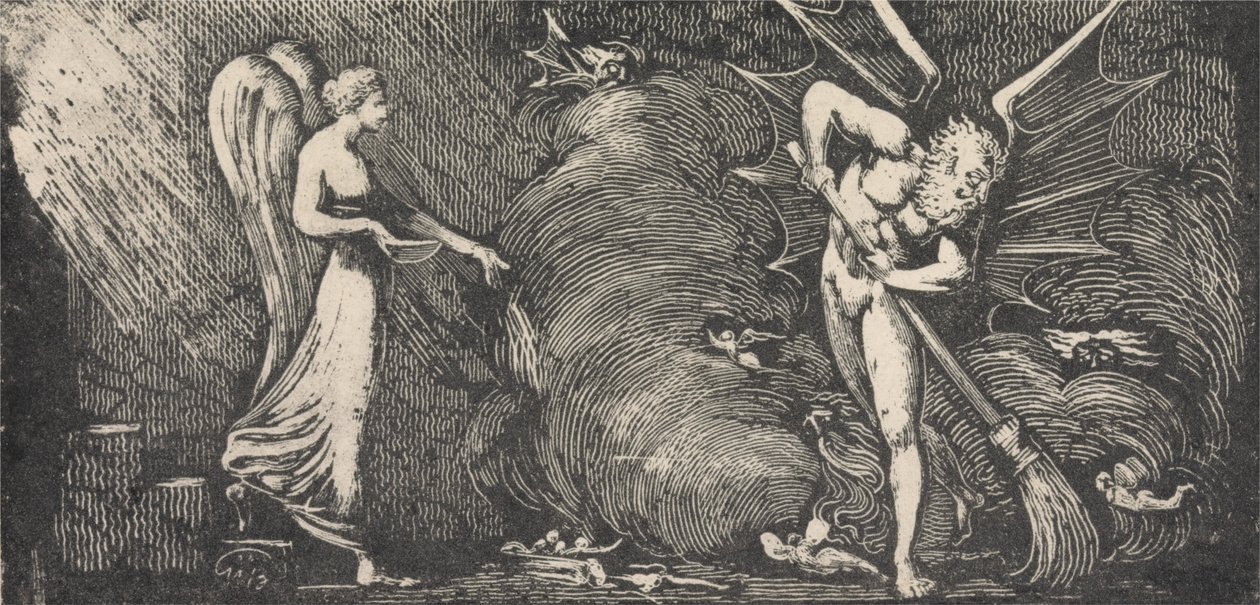 El Hombre Barriendo el Salón del Intérprete de William Blake