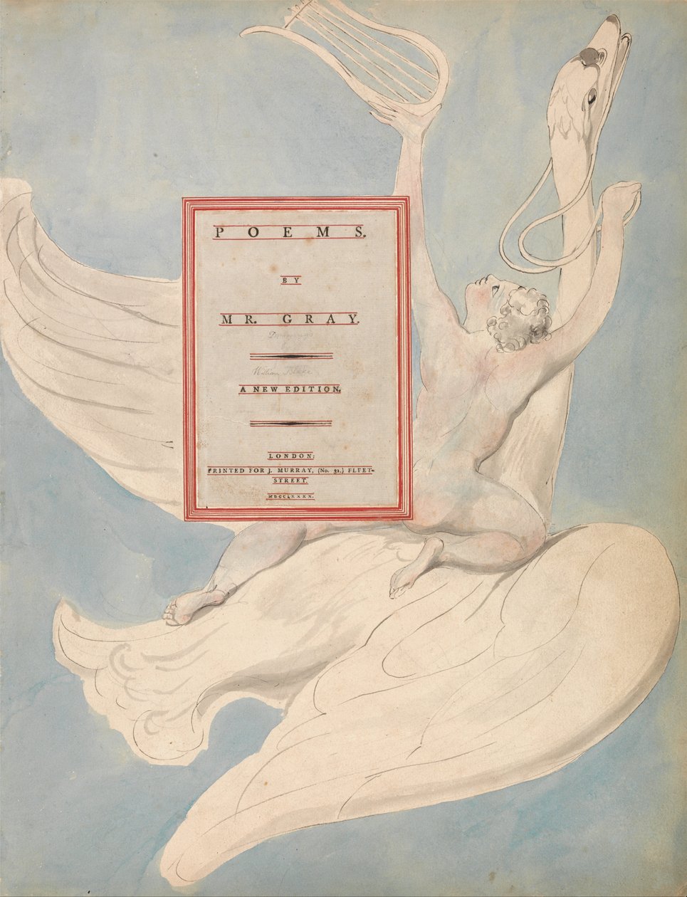 Los poemas de Thomas Gray, Diseño 1, El genio pindárico recibiendo su lira de William Blake