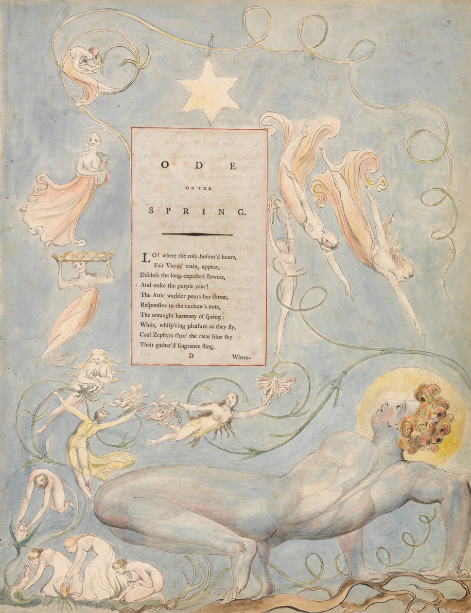 Los poemas de Thomas Gray, Diseño 3, Oda a la primavera de William Blake