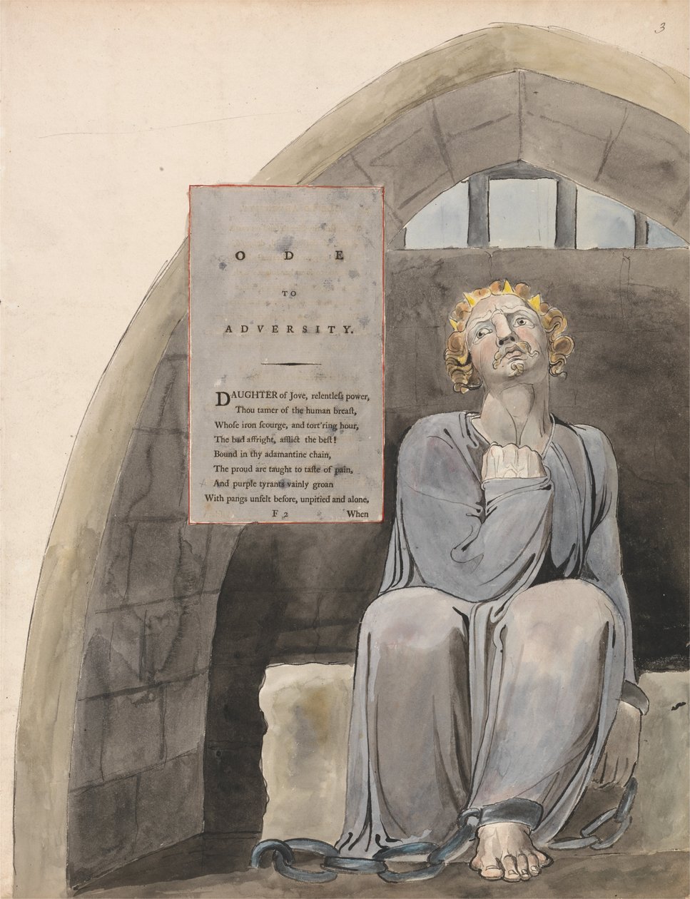 Los poemas de Thomas Gray, Diseño 37, Oda a la adversidad de William Blake
