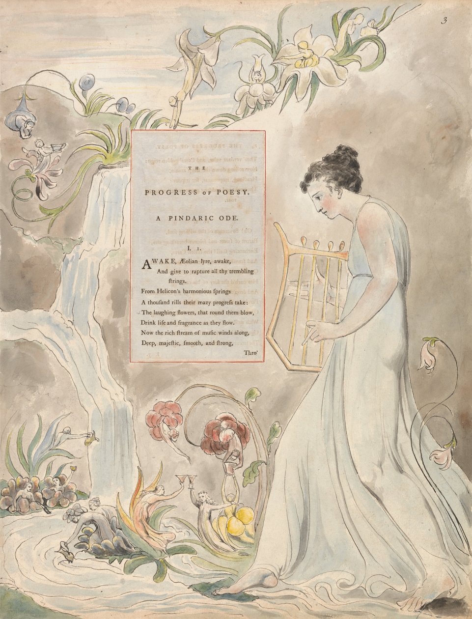 Los poemas de Thomas Gray, Diseño 43, El progreso de la poesía de William Blake