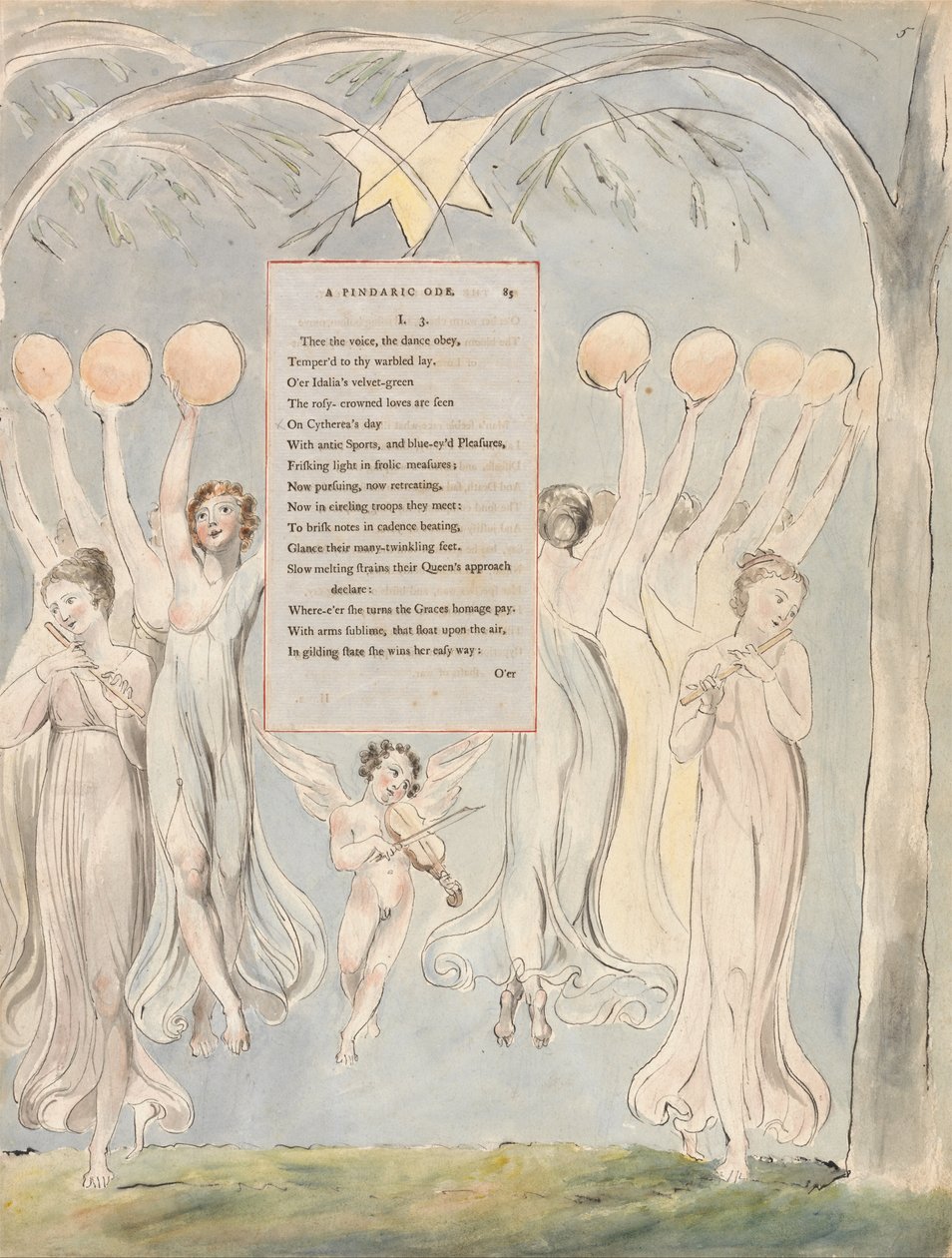 Los poemas de Thomas Gray, Diseño 45, El progreso de la poesía de William Blake