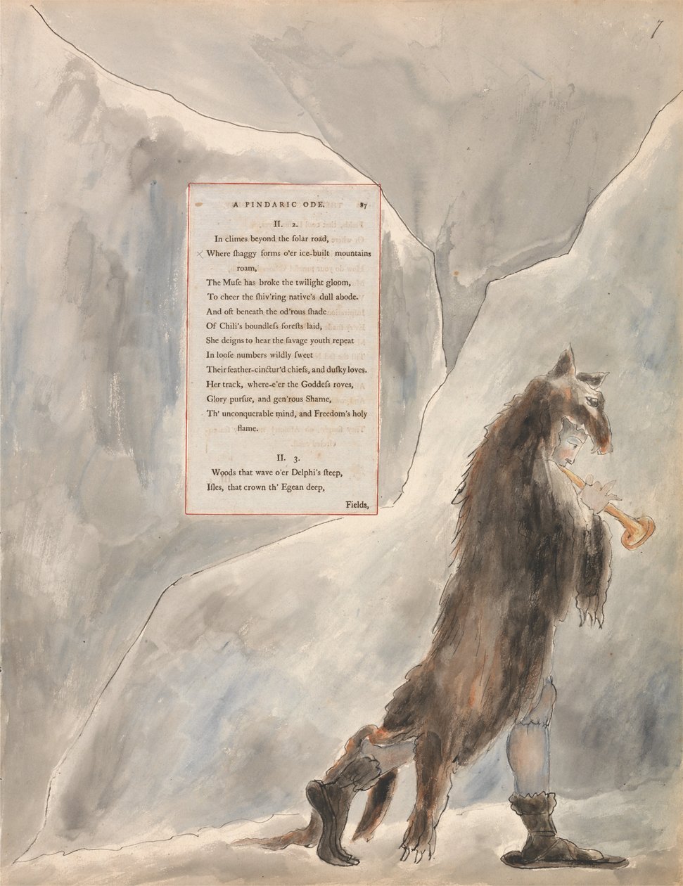 Los poemas de Thomas Gray, Diseño 47, El progreso de la poesía de William Blake