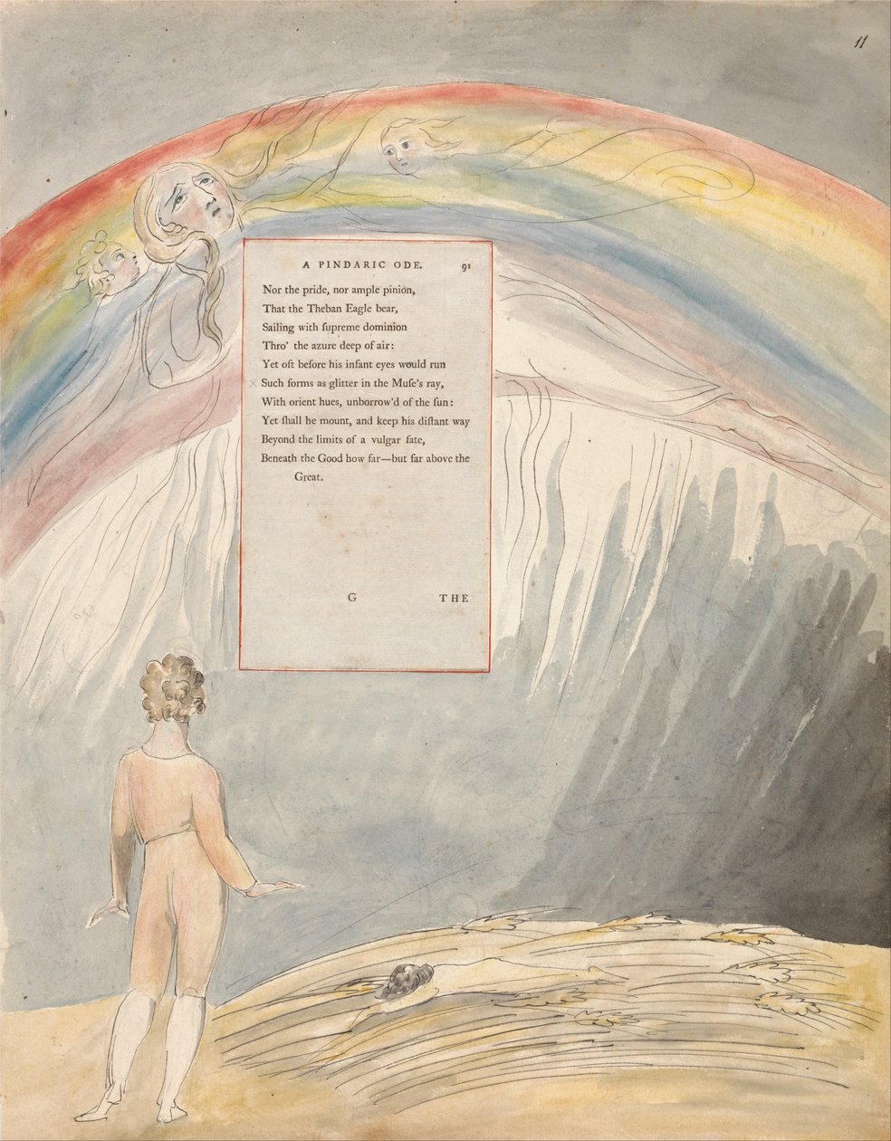 Los poemas de Thomas Gray, Diseño 51, El progreso de la poesía de William Blake
