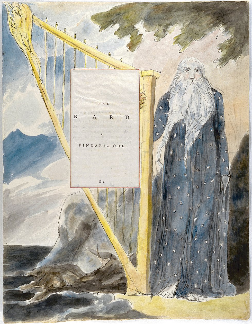 Los poemas de Thomas Gray, Diseño 53, El bardo 01 de William Blake