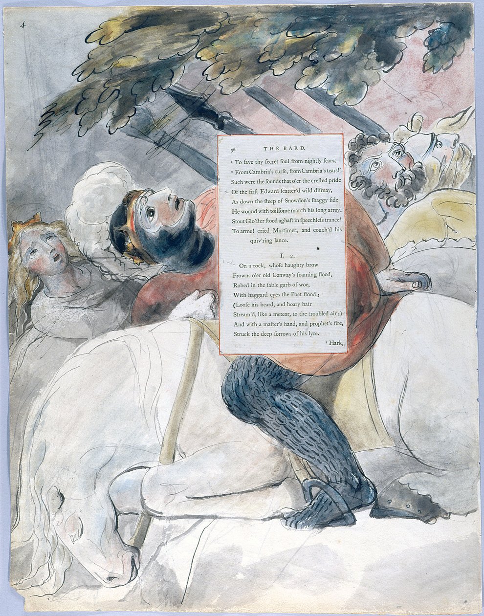 Los poemas de Thomas Gray, Diseño 56, El bardo 04 de William Blake