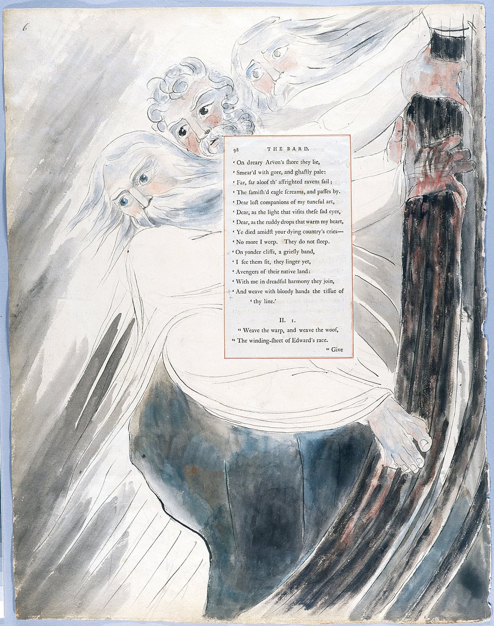 Los poemas de Thomas Gray, Diseño 58, El bardo 06 de William Blake