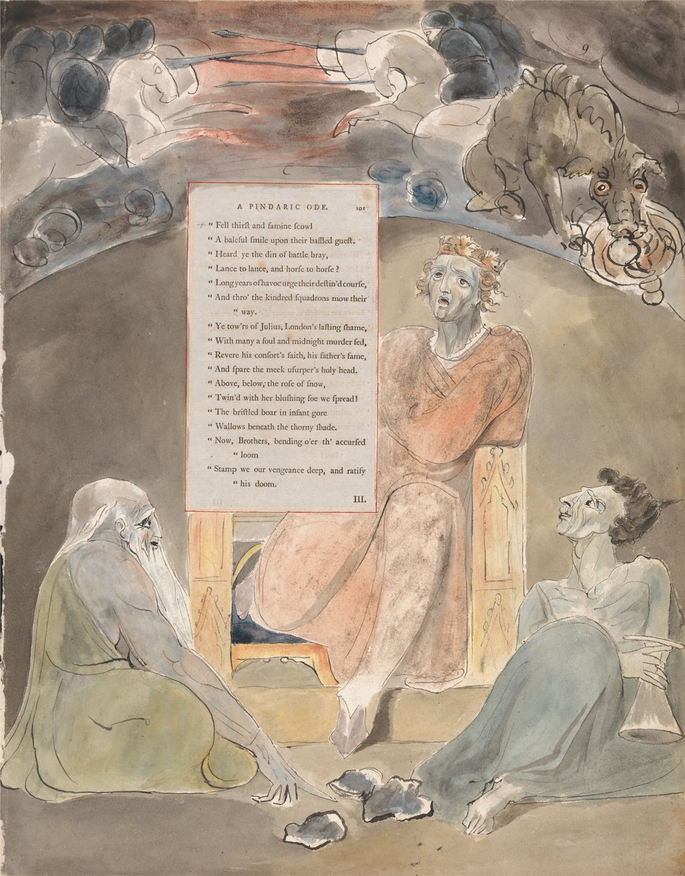 Los poemas de Thomas Gray, Diseño 61, El bardo de William Blake