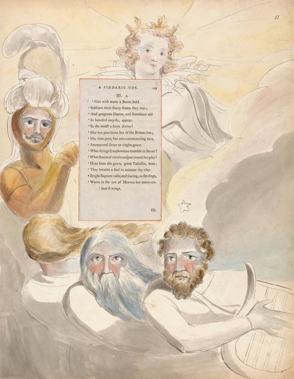 Los Poemas de Thomas Gray, Diseño 63, El Bardo de William Blake