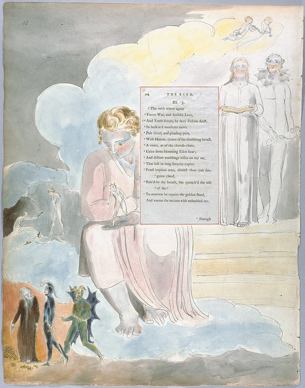Los poemas de Thomas Gray, Diseño 64, El bardo 12 de William Blake