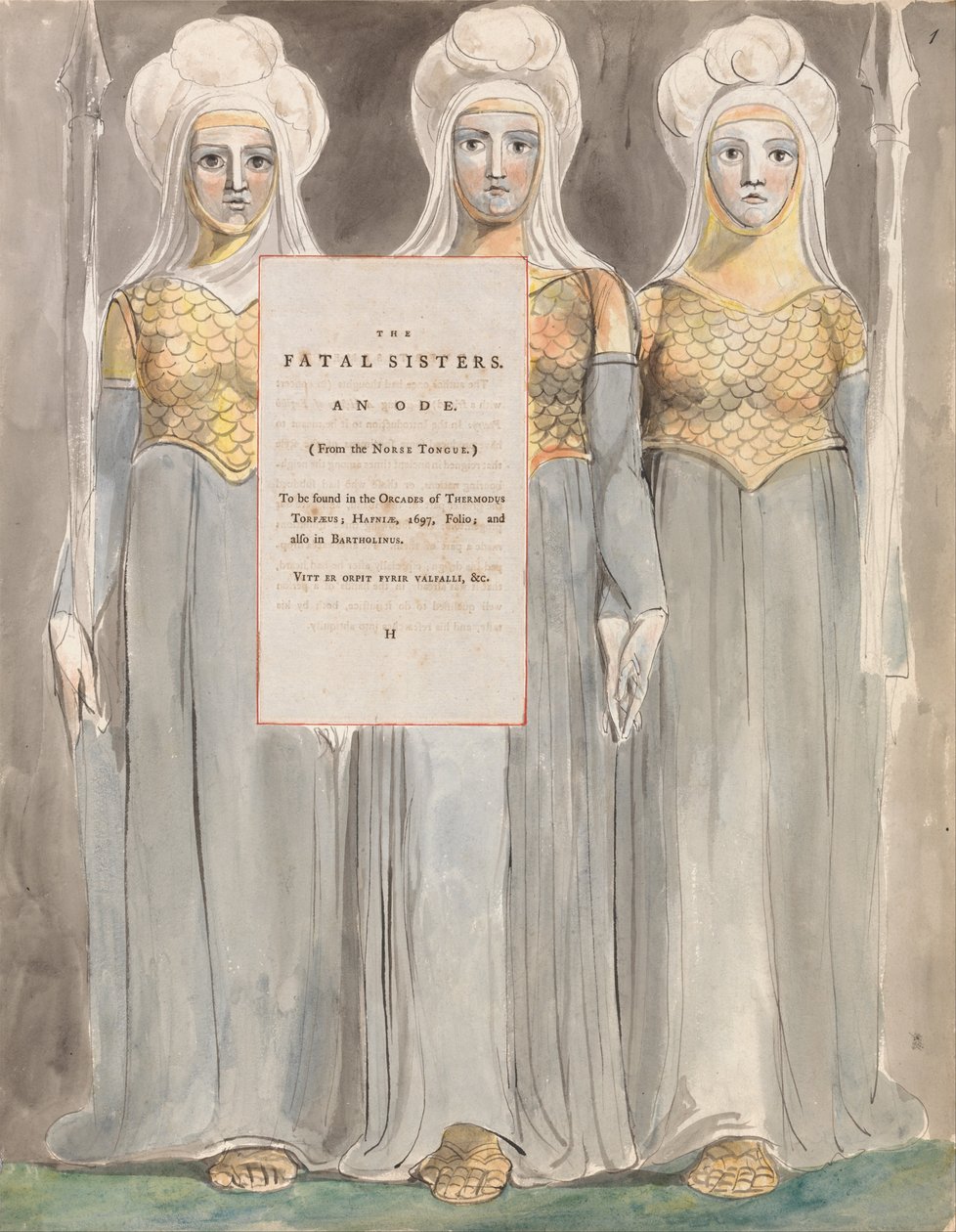 Los poemas de Thomas Gray, Diseño 67, Las hermanas fatales de William Blake