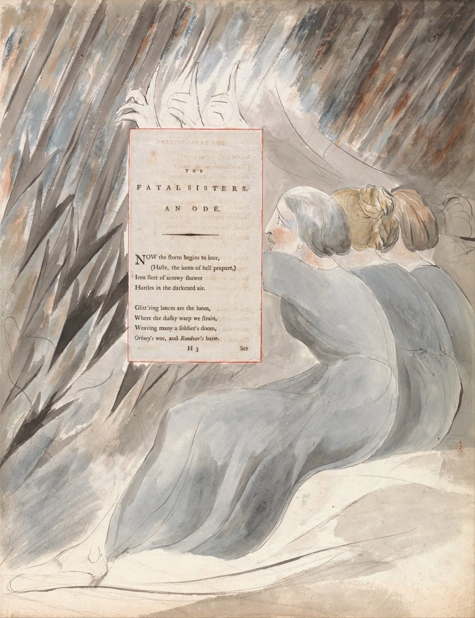 Los Poemas de Thomas Gray, Diseño 71, Las Hermanas Fatales de William Blake