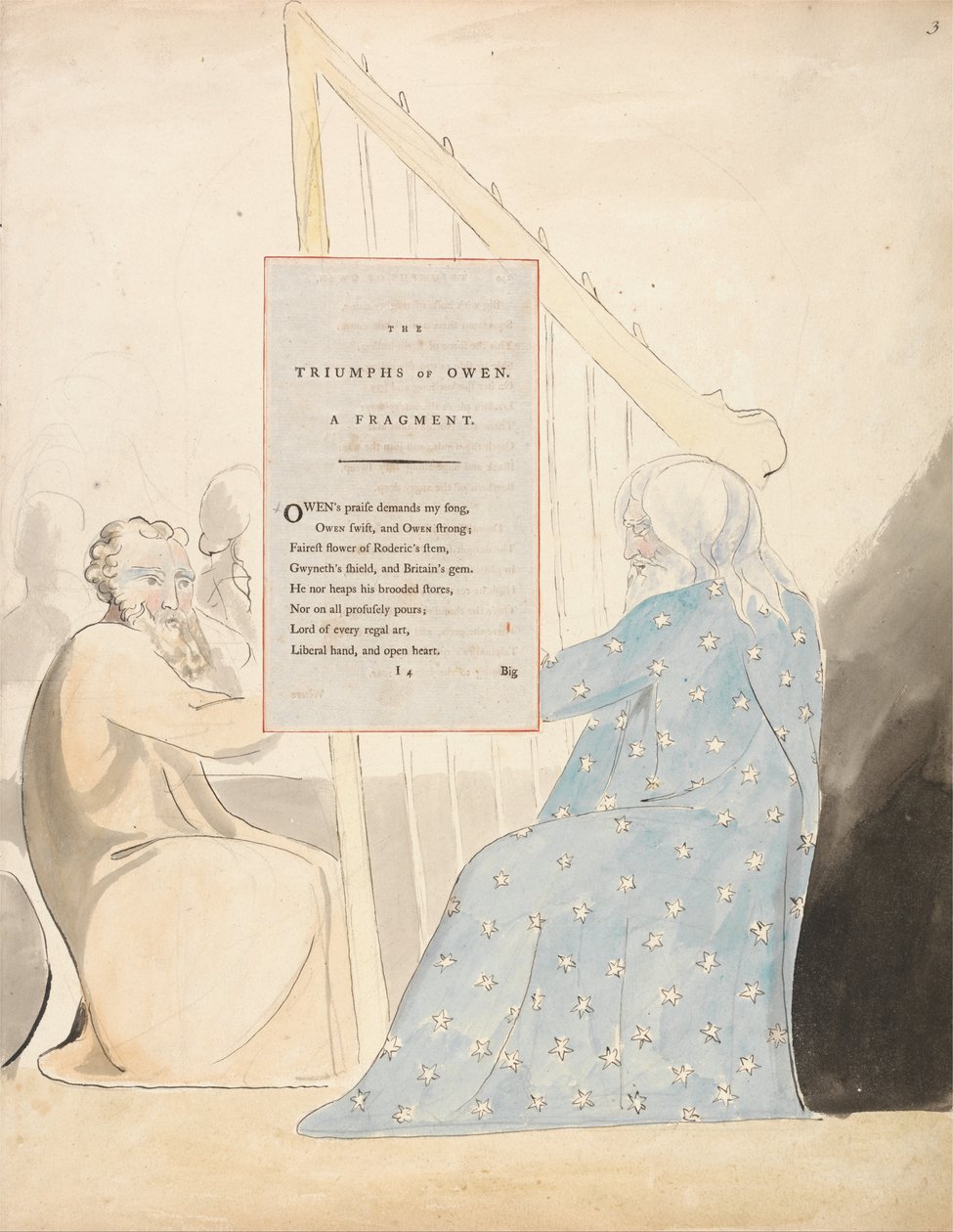 Los poemas de Thomas Gray, Diseño 89, Los triunfos de Owen de William Blake