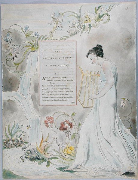 El progreso de la poesía, diseño 43 de Los poemas de Thomas Gray, 1797-98 de William Blake