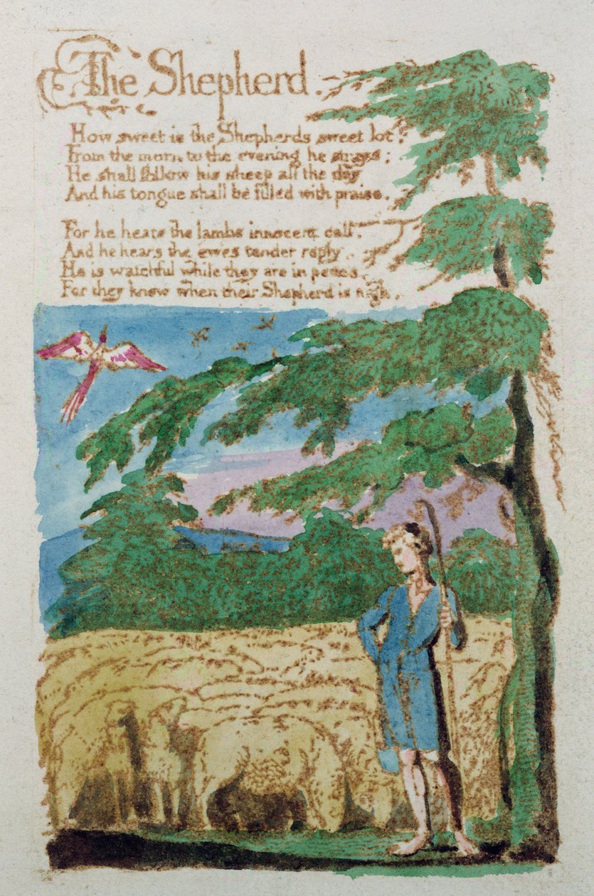El Pastor, de Canciones de Inocencia, 1789 de William Blake