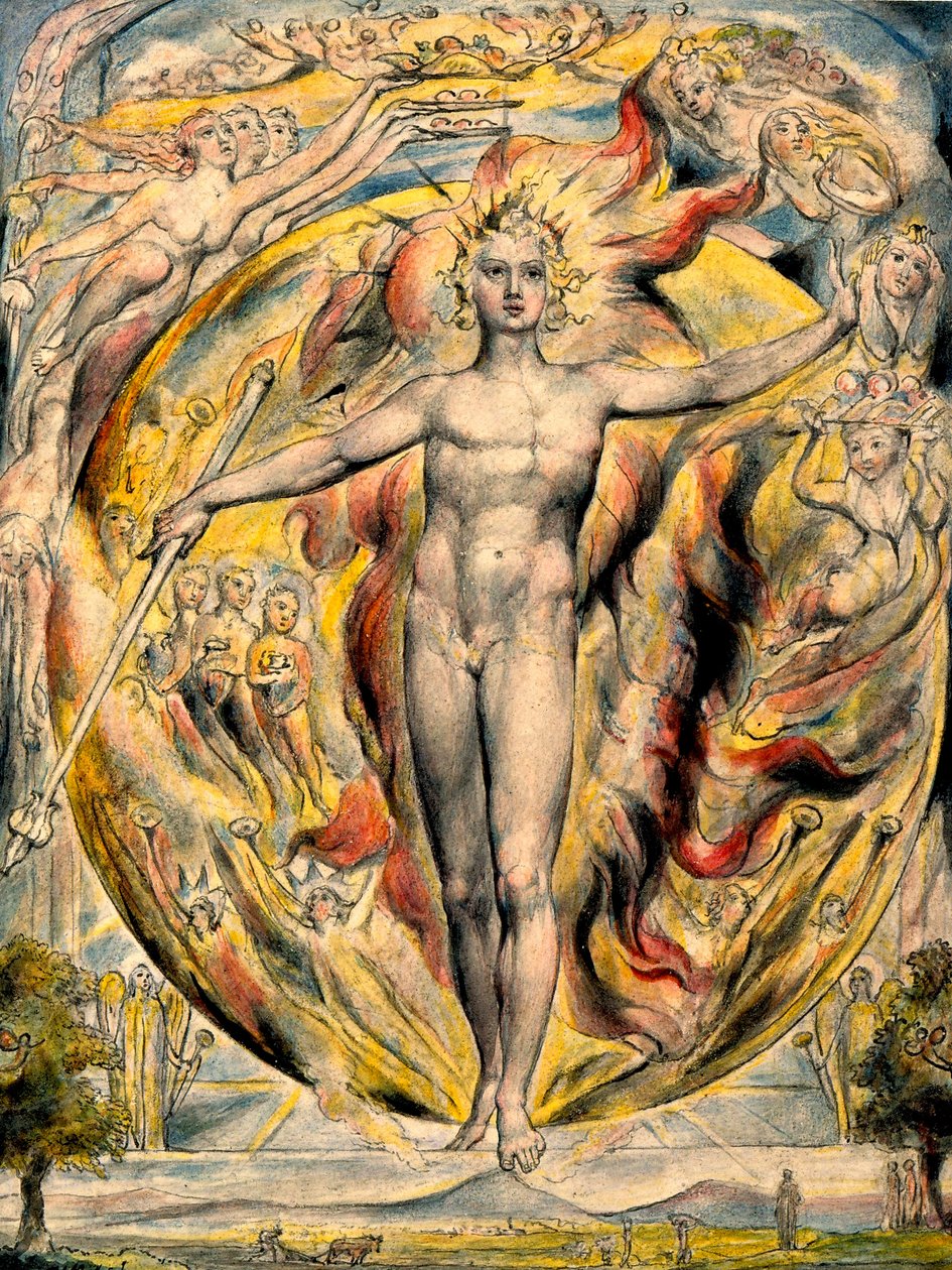 El sol en su puerta oriental de William Blake