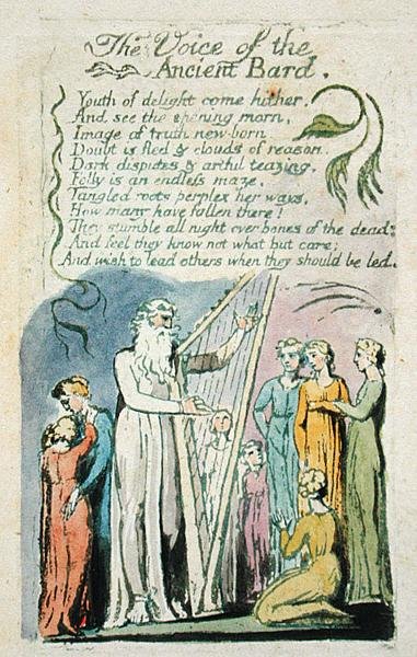 La Voz del Bardo Antiguo, de Canciones de Inocencia de William Blake