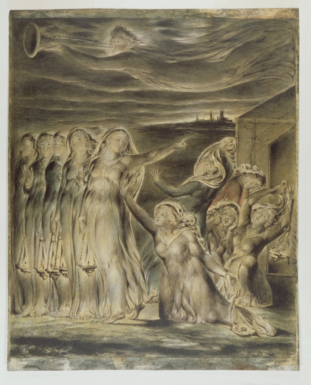 Las vírgenes prudentes y necias, c.1822 de William Blake