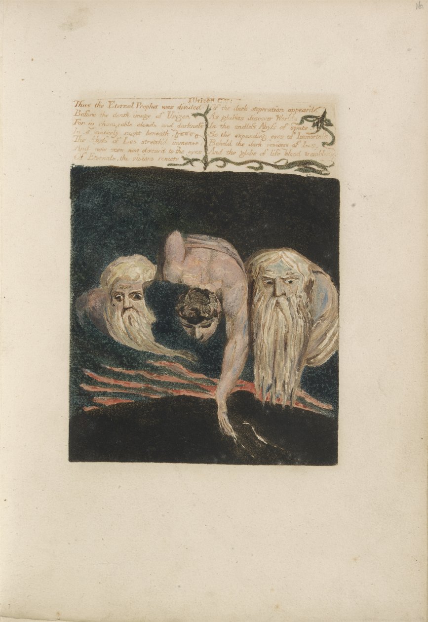 Así fue dividido el Profeta Eterno..., lámina 20 de El Primer Libro de Urizen, 1794 de William Blake