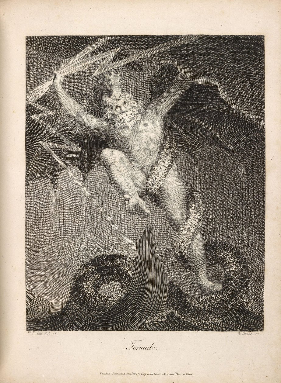 Tornado Fuseli y Blake de William Blake