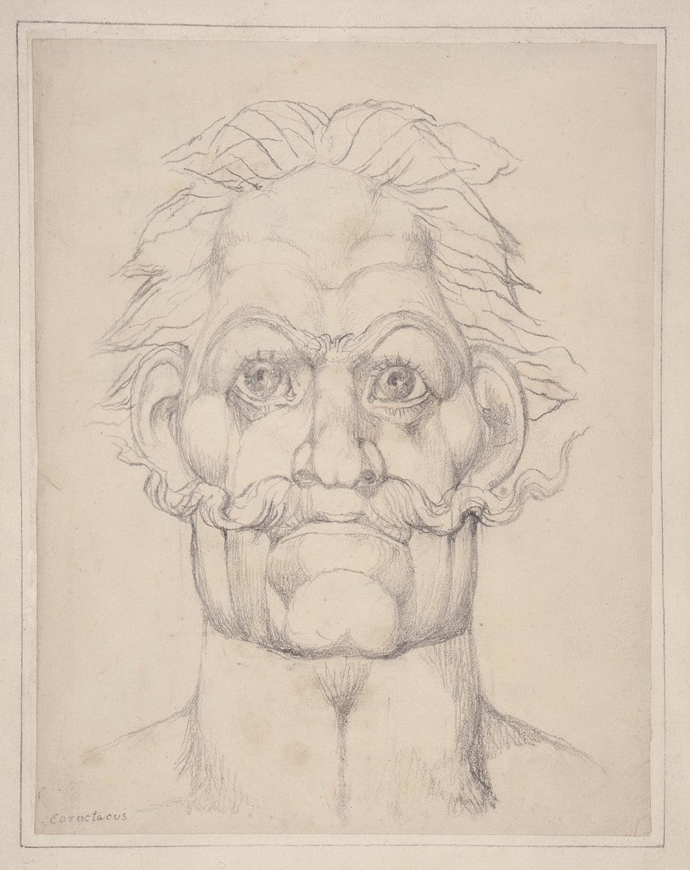 Cabeza visionaria de Caractacus de William Blake