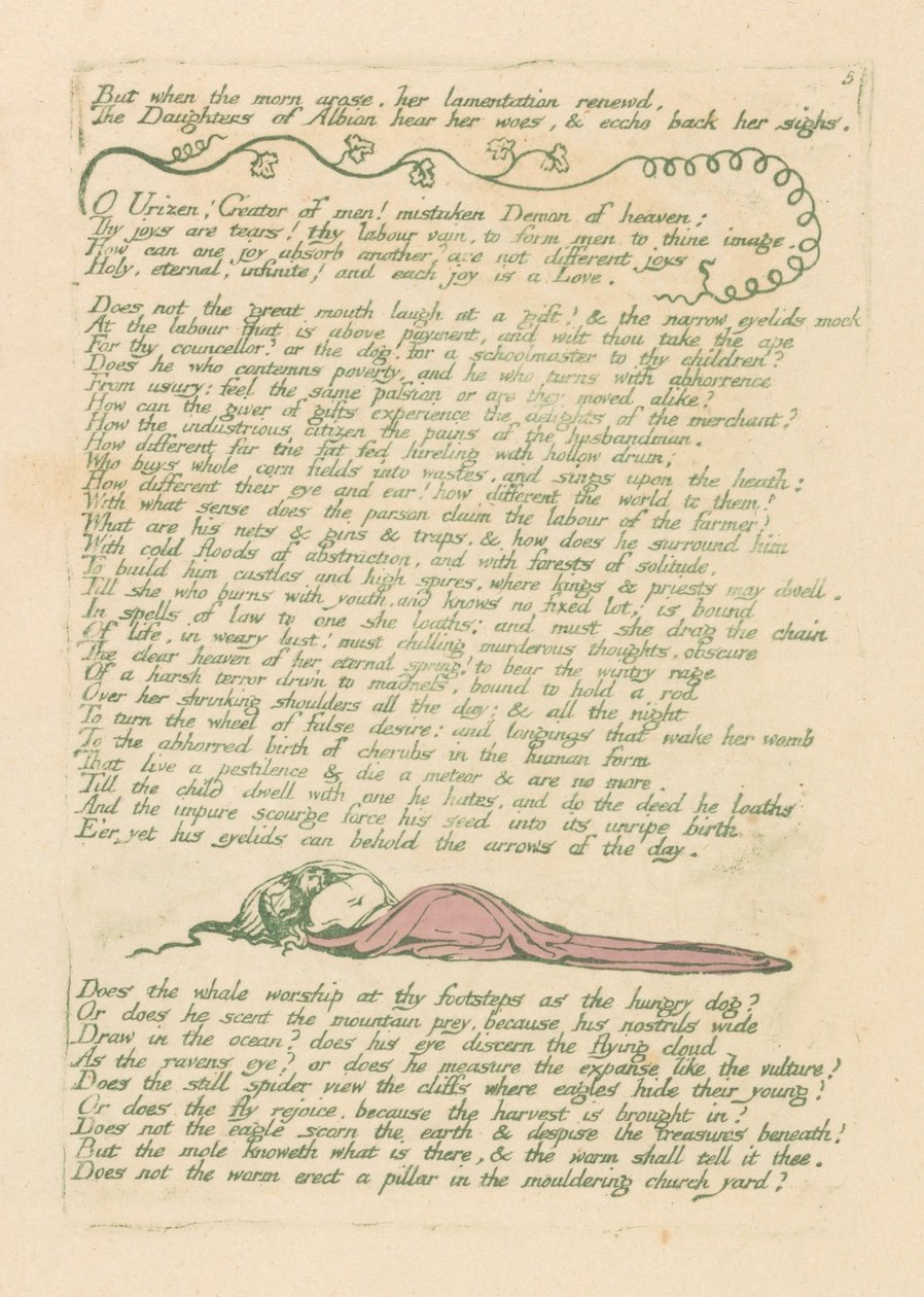 Visiones de las Hijas de Albión, Placa 8 de William Blake