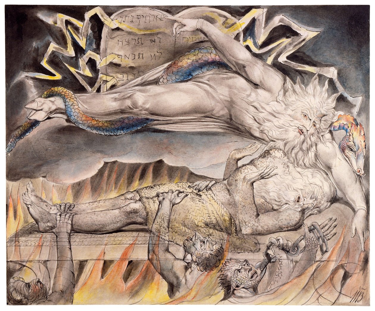 Ilustración en acuarela de William Blake de William Blake