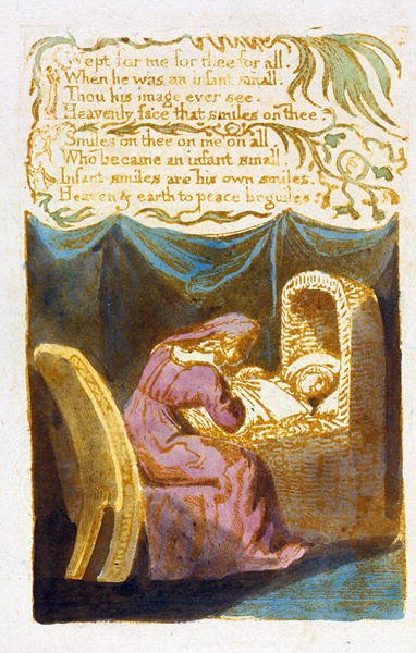 Wept for Me, placa 19 de Canciones de Inocencia, 1789 de William Blake