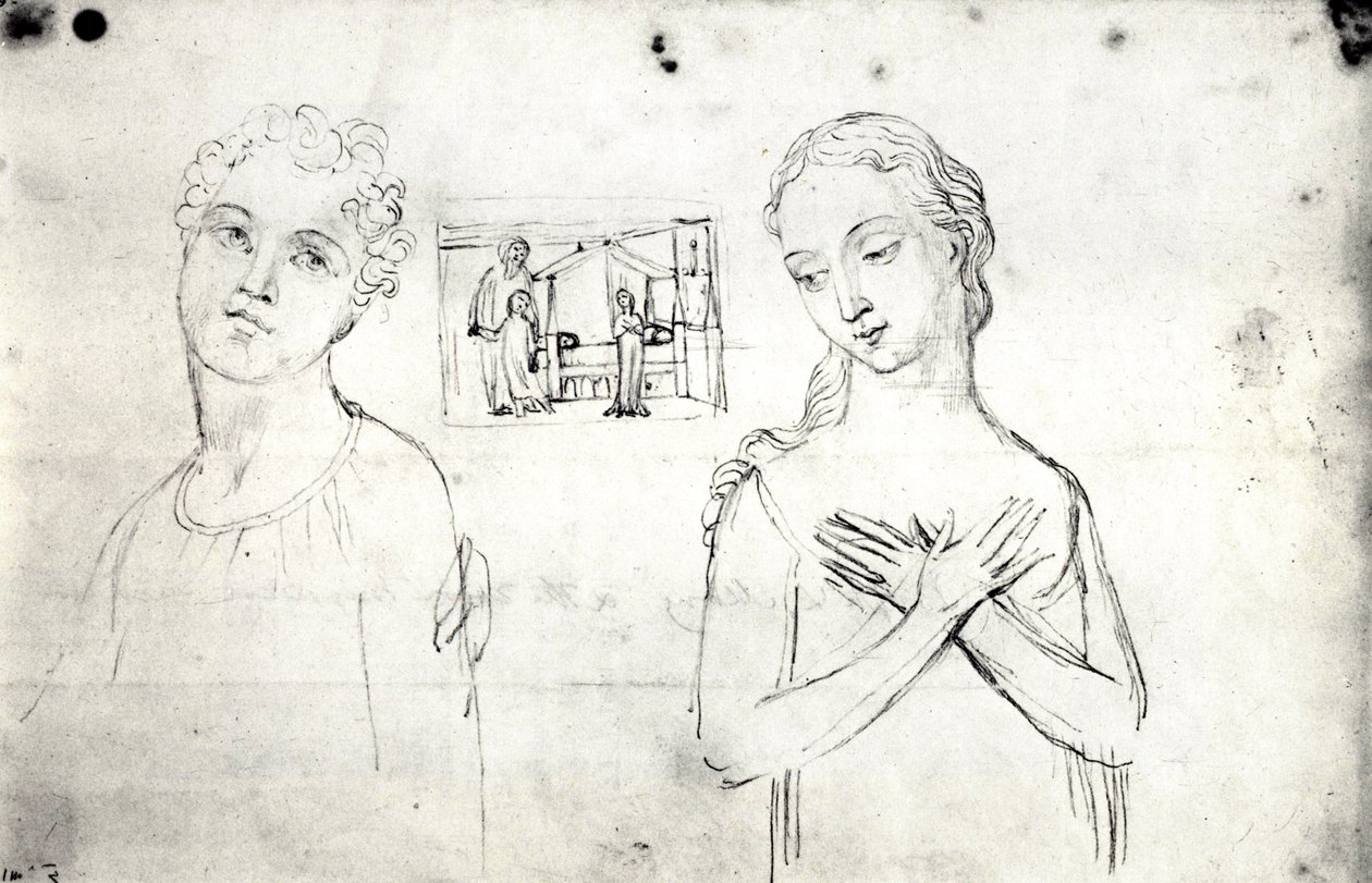 William Blake, Cabezas visionarias de José y María de William Blake