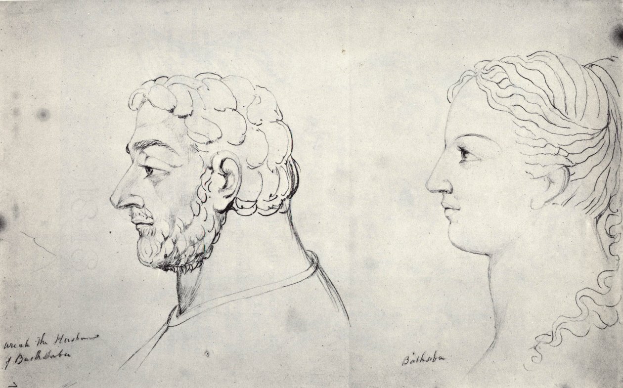 William Blake, Cabezas visionarias de Urías y Betsabé de William Blake