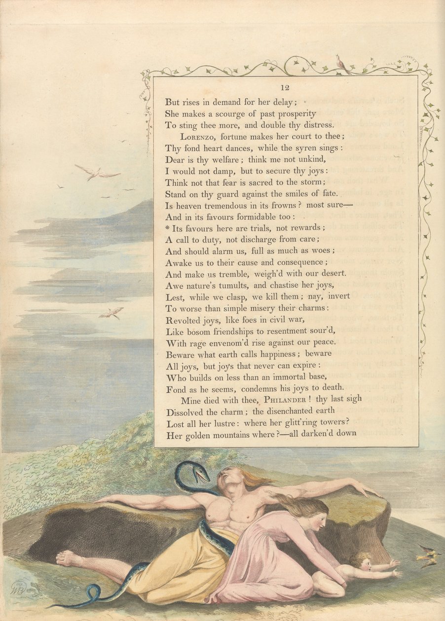 Pensamientos nocturnos de Young, Página 12 de William Blake