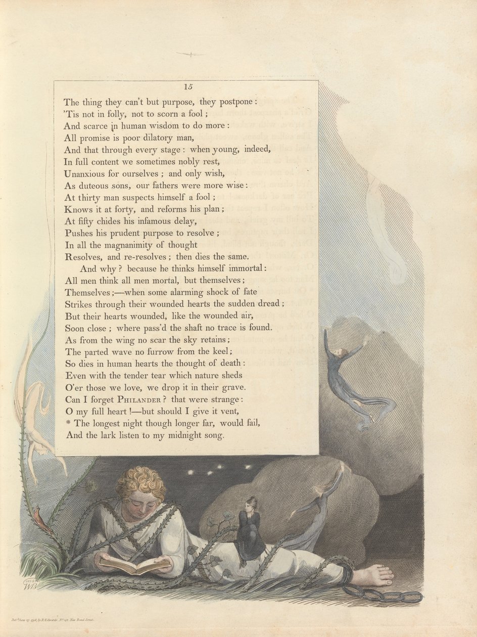 Pensamientos nocturnos de Young, Página 15 de William Blake
