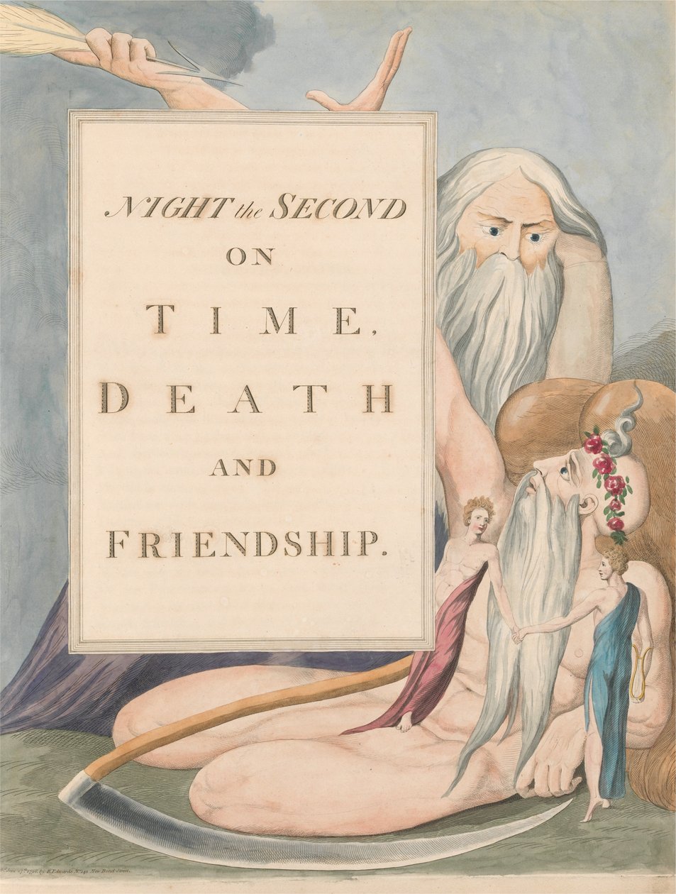 Pensamientos Nocturnos de Young, Página 17, Noche la Segunda, sobre el Tiempo, la Muerte y la Amistad de William Blake