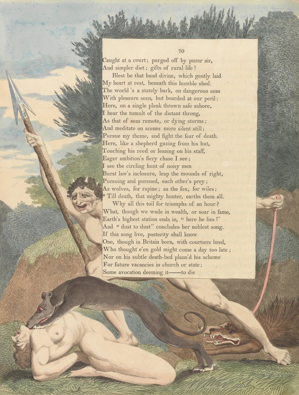 Pensamientos nocturnos de Young, Página 70 de William Blake