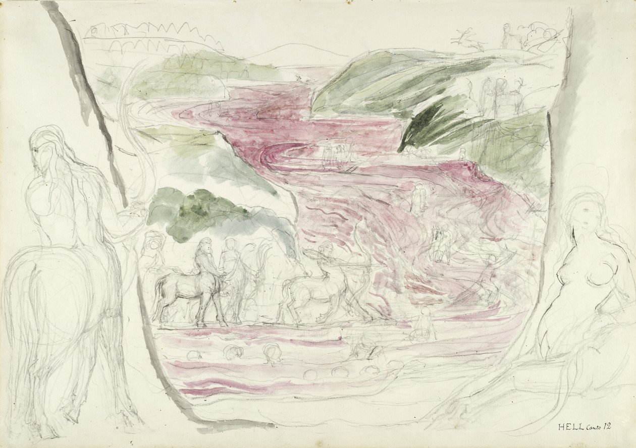 ilustración de la Divina Comedia de Dante Alighieri, 1824-27 de William Blake