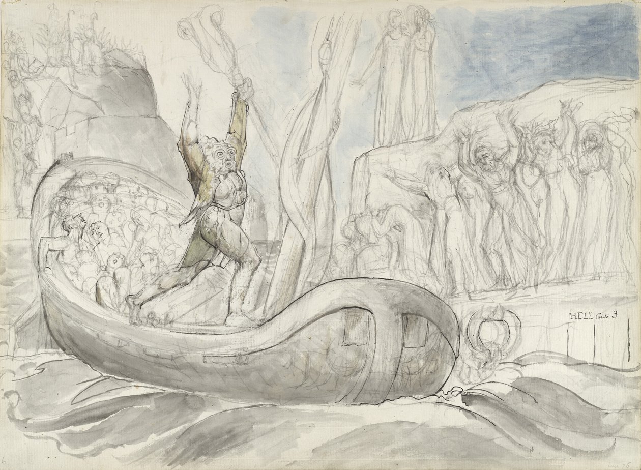 ilustración de la Divina Comedia de Dante Alighieri, 1824-27 de William Blake