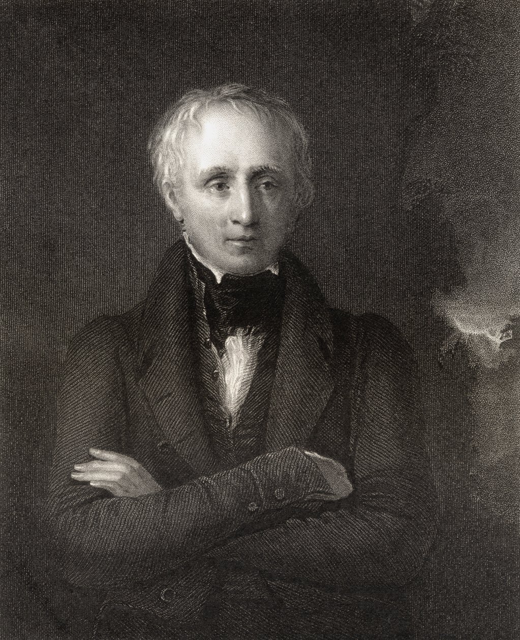 William Wordsworth, grabado por John Cochran (fl.1821-65), de 