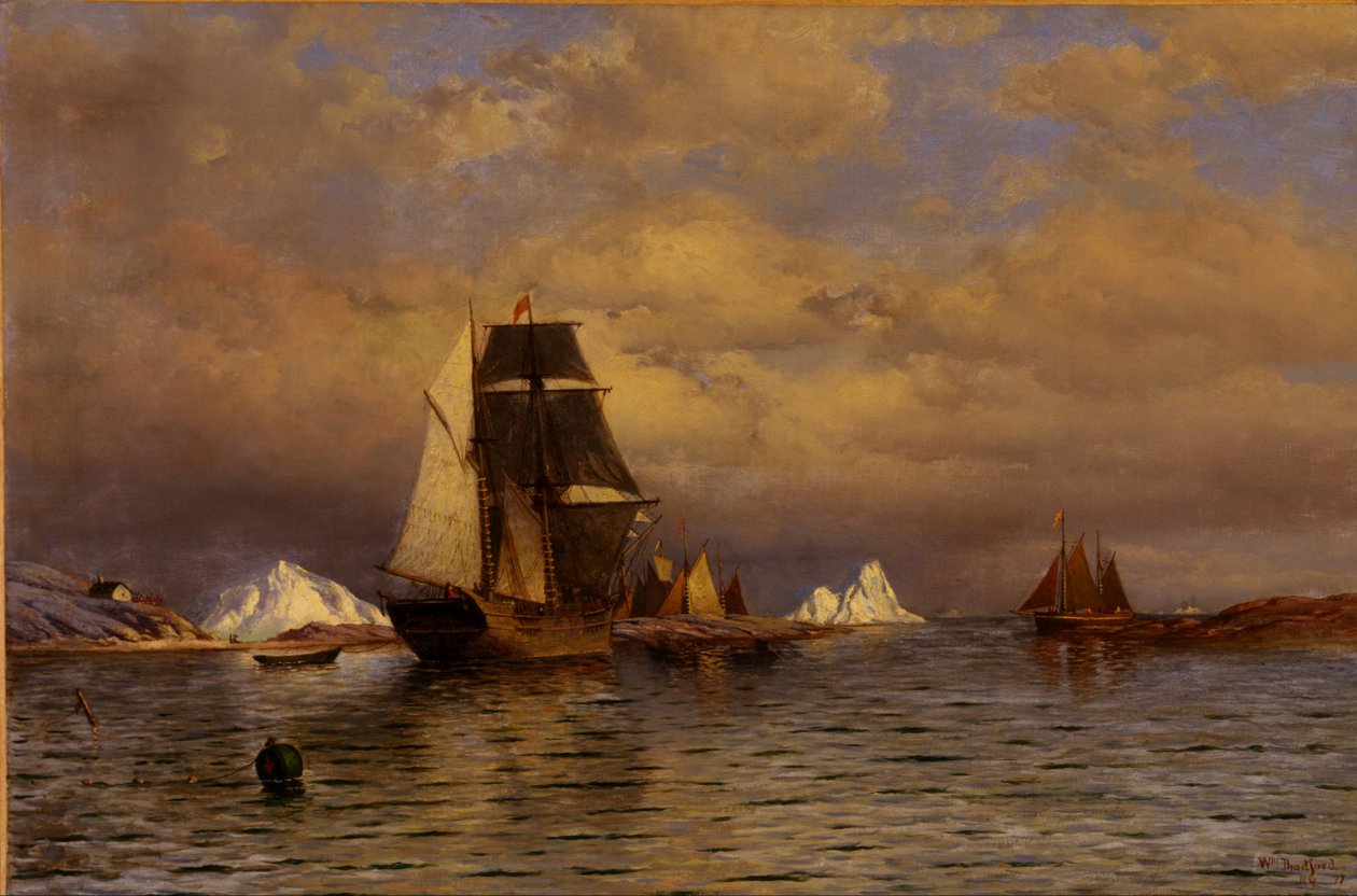 Mirando fuera de Battle Harbor de William Bradford